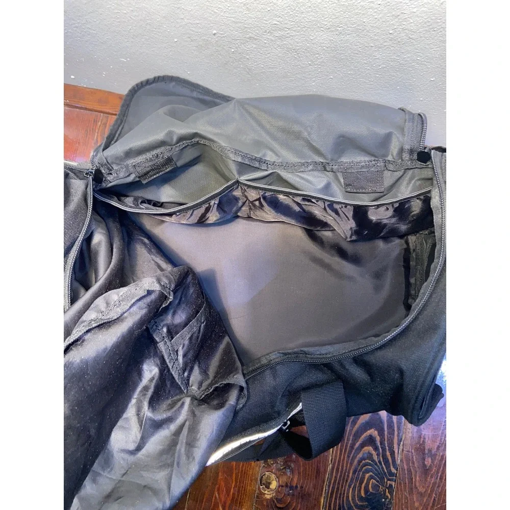 Champion C9 Black Duffel Bag Gym Travel Weekender Shoe Pocket Reflective 17x11x9